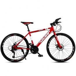 Tbagem-Yjr Mountain Bike Tbagem-Yjr Mountain Bike for Adulti City Road 26 Pollici Bicicletta - Freni A Disco Doppio Pendolari Città Hardtail Bike (Color : Red, Size : 24 Speed)