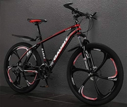 Tbagem-Yjr Mountain Bike Tbagem-Yjr Mountain Bike, Sospensione Doppia Freni A Disco Città Mens Bicicletta su Strada da 26 Pollici MTB (Color : Black Red, Size : 30 Speed)