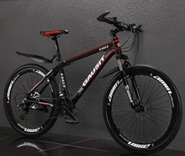 Tbagem-Yjr Mountain Bike Tbagem-Yjr Unisex 26 Pollici Sospensione Mountain Bike, Pendolare Città Hardtail City Road Bicycle (Color : Black Red, Size : 27 Speed)