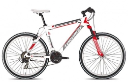 TORPADO Mountain Bike TORPADO Bici MTB Earth 26'' vbrake 3x7v Taglia 38 Bianco Rosso (MTB Ammortizzate) / Bicycle MTB Earth 26'' vbrake 3x7s Size 38 White Red (MTB Front Suspension)