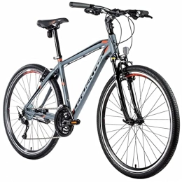 Leader Fox Bici Velo Muscolare VTC 28 - Leader Fox Daft 2021, da uomo, 8 V, telaio da 17, 5 pollici, taglia da adulto da 165 a 173 cm, colore: grigio opaco