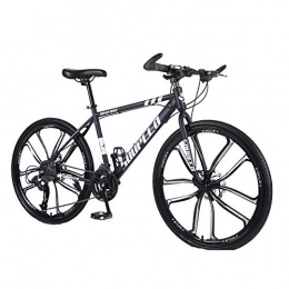 Wangkai Bici Wangkai Mountain Bike Acciaio ad Alto Contenuto di Carbonio Freni a Disco Anteriori e Posteriori Adatti a Qualsiasi Superficie Stradale, Black