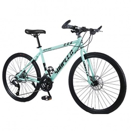 Wangkai Bici Wangkai Mountain Bike Acciaio ad Alto Contenuto di Carbonio Freni a Disco Anteriori e Posteriori Adatti a Qualsiasi Superficie Stradale, Green