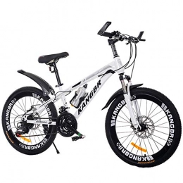 Wangkai Bici Wangkai Mountain Bike Acciaio ad Alto Tenore di Carbonio Buon Assorbimento degli Urti Freno a Disco a velocità Variabile Facile da Installare, Yellow