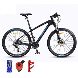 WANYE Bici WANYE Mountain Bike per Adulti con Deragliatore Ruota da 27, 5 Pollici Bicicletta Leggera E Robusta 27 / 30 velocità con Freni a Doppio Disco Forcella Ammortizzata Anteriore Black blue-30speed