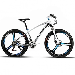 WGYDREAM Mountain Bike WGYDREAM Mountainbike Bici Bicicletta MTB Mountain Bike Bicicletta 26" 21 / 24 / 27 velocità Doppio Disco Freno della Bici MTB Mountain Bike (Color : White, Size : 21Shimano Speed)