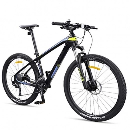 WJSW Bici WJSW Bici montagnadulti 27, 5 Pollici, Bici pistmontagncon Telaio fibrcarbonio Ultraleggero, Freno Doppio Disco Uomo donnHardtail MountaBike, Giallo, 27 velocità