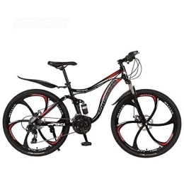 WJSW Bici WJSW Biciclett26 Pollici mountabike Adulti, Uomini e Donne, Bici MTB con Telaio Acciaio ad Alto tenore Carbonio, Sospensione Completa, Cerchi legalluminio, Doppio Freno Disco