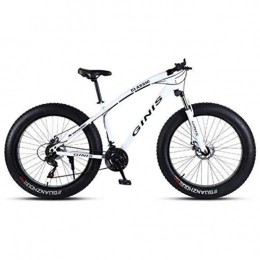 WJSW Mountain Bike WJSW Bicicletta da Montagna in Acciaio ad Alto tenore di Carbonio da 26 Pollici - Mountain Bike Hardtail per Adulti (Colore: Bianco, Dimensioni: 21 velocità)