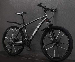 WJSW Bici WJSW Mountain Bike a Doppia Sospensione, Ruote da Fuoristrada da 26 Pollici per Bici da Strada da Città MTB (Colore: Bianco Nero, Dimensioni: 27 velocità)