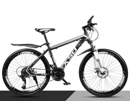 WJSW Mountain Bike WJSW Mountain Bike con Ruote da 26 Pollici per Adulti, Bicicletta per ammortizzatori Fuoristrada da Città per Studenti (Colore: Bianco Nero, Dimensioni: 30 velocità)