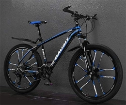 WJSW Bici WJSW Mountain Bike da 26 Pollici per Adulti, Bici da Strada MTB da Uomo a Doppia Sospensione Ammortizzata (Colore: Nero Blu, Dimensioni: 27 velocità)