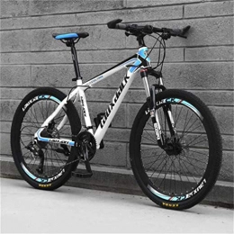 WJSW Mountain Bike WJSW Mountain Bike da 26 Pollici per Freni a Doppia Sospensione / Freni da Uomo Adulto, Bicicletta per Il Tempo Libero Sportiva (Colore: Bianco Blu, Dimensioni: 27 velocità)