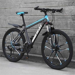 WJSW Mountain Bike WJSW Mountain Bike da smorzamento, Bici da Strada City - Dual Suspension MTB da Uomo (Colore: Nero Blu, Dimensioni: 21 velocità)