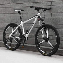 WJSW Mountain Bike WJSW Mountain Bike da Uomo da 26 Pollici, MTB da Uomo per Mountain Bike da smorzamento Sportivo per Il Tempo Libero (Colore: Bianco Nero, Dimensioni: 27 velocità)