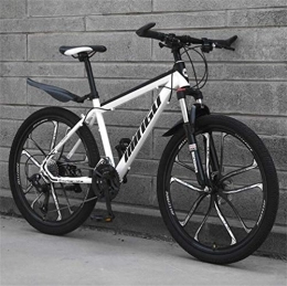 WJSW Bici WJSW Mountain Bike per Adulti Uomo MTB - Bicicletta da Mountain Bike Ammortizzata a Doppia Sospensione (Colore: Bianco, Dimensioni: 27 velocità)