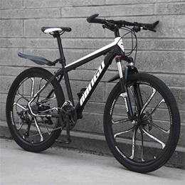 WJSW Mountain Bike WJSW Mountain Bike per Adulti Uomo MTB - Bicicletta da Mountain Bike Ammortizzata a Doppia Sospensione (Colore: Bianco Nero, Dimensioni: 21 velocità)
