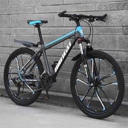 WJSW Mountain Bike WJSW Mountain Bike per Adulti Uomo MTB - Bicicletta da Mountain Bike Ammortizzata a Doppia Sospensione (Colore: Nero Blu, Dimensioni: 21 velocità)