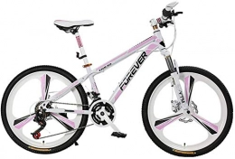 WQFJHKJDS Mountain Bike Bicycle Adulto Studentessa Adulta 26 Pollice 27 velocità variabile in Lega di Alluminio Doppio Disco Freno a Disco Rosa Bicicletta (Color : A)