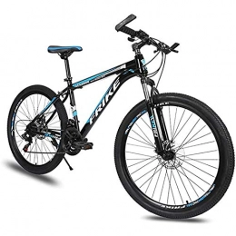 WXX Bici WXX Bicicletta Ad Alta velocità 21 / 24 / 27 Freno A Disco 21 / 24 / 27 per Freni A Disco in Lega di Alluminio da 26 Pollici per Bicicletta per Adulti in Acciaio al Carbonio, Black Blue, 21 Speed c