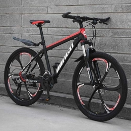 WYBD.Y Bici WYBD.Y Alta qualità Mountain Bike 27 Bicicletta da Montagna A Coda Dura Freno A Doppio Disco E Forcella con Sospensione Anteriore Ruota da 24 / 26 Pollici, Rosso, 24inch