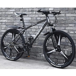 WYBD.Y Mountain Bike WYBD.Y Alta qualità Mountain Bike Biciclette, 27 Variabile Alta qualità Mountain Bike Telaio in Acciaio al Carbonio Leggero Doppio Freno A Disco Bici da Strada per Uomo E Donna, Grigio, 26i