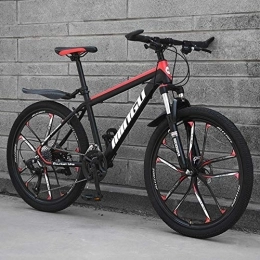 WYBD.Y Mountain Bike WYBD.Y Alta qualità Mountain Bike della Sospensione Anteriore Ruota da 24 / 26 Pollici Freni A Disco Idraulici Bici da Strada-24, Rosso, 24inch