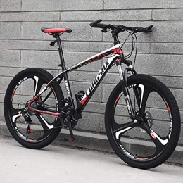 WYBD.Y Bici WYBD.Y Alta qualità Mountain Bike della Sospensione Anteriore Ruota da 24 / 26 Pollici Hardtail Bici da Strada Freni A Disco Idraulici A 21, Rosso, 26inch