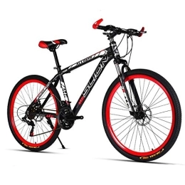 WYBD.Y Bici WYBD.Y Mountain Bike Freno a Disco Fuoristrada a Doppio Disco da Corsa Bicicletta da 26 Pollici / 30 Marce Bicicletta da Cross Outdoor per Adulti, Nero, 27 Shift