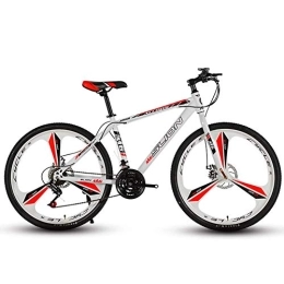 WYBD.Y Bici WYBD.Y Mountain Bike Freno a Disco Fuoristrada a Doppio Disco da Corsa per Uomini e Donne. Bicicletta per Adulti Bicicletta da 26 Pollici / 30, Rosso, 24 Shift