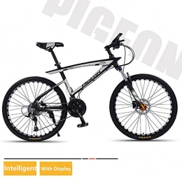 Fslt Mountain Bike X-Front Mountain Bike Telaio in Lega di Alluminio 26 / 27 Ruota da 5 Pollici SHIMAN0 Freno a Disco Idraulico 27 ​​velocità Olio Discesa MTB Bicicletta-White_Intelligent_46cm (165cm-170cm)