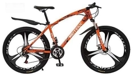 XSLY Mountain Bike XSLY Freno a Disco 26 Pollici Mountain Bike Box Bike for Adulti Acciaio al Carbonio 24 velocità Mountain Bike Hardtail all Terrain Doppio Damping (Color : Orange)