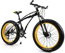 XXCZB Bici XXCZB Mountain Bike Uomo Mountain Bike 27 velocità Pedali Fat Bike da 26 Pollici per Bici da Strada con Freni a Disco e Forcella Ammortizzata Nero Giallo