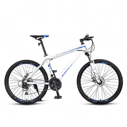 XYZLEO Bici XYZLEO Mountain Bike 24 velocità Mountain Bikes Progettato Adulto 27, 5 Pollici Moda Lega di Alluminio Luce Bici Uomo Prestazioni Stabili Smorzamento A Prova di Polvere Doppio Freno A Disco MTB, Bianca