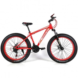 YOUSR Mountain Bike YOUSR Mountain Biciclette Snow Bike Mountain Biciclette Pieghevoli Unisex Red 26 inch 21 Speed