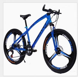 YXWJ Bici YXWJ 21 Velocità 24 Velocità 27 Velocità mountain bike con 26 pollici cornice Cavalletto freno a disco forcella ammortizzata 3 razze Ruote for adulti-onlyroad Mezzi di biciclette blu portatile veicolo