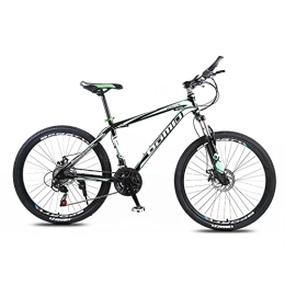 zcyg Bici zcyg 21 velocità Mountain Bike, Ruote da 24 / 26 Pollici, con Freno A Disco, Peso Leggero per Uomini da Uomo Bici da Uomo(Size:24inch, Color:Nero + Verde)