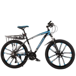 zcyg Mountain Bike zcyg 26 Pollici di Mountain Bike 21 velocità in Bicicletta MTB, Freno A Doppio Discorso per Uomini Biciclette da Donna(Size:Ruota a Dieci coltelli, Color:Nero+Blu)