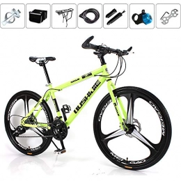 ZLMI Mountain Bike ZLMI Biciclette da Mountain Bike A 30 velocità, Telaio in Acciaio al Carbonio Leggero Doppio Freno A Disco Mountain Bike Bici da Strada per Giovani Uomini E Donne, Verde