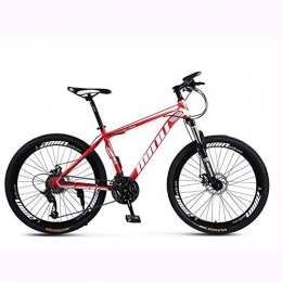 ZZTHJSM Mountain Bike ZZTHJSM Mountain Bike per Adulti, Freno A Doppio Disco A 30Velocit, Ruota A Raggi, Fuoristrada, velocit Variabile, Assorbimento degli Urti, per attivit Sportive All'aperto, Rosso