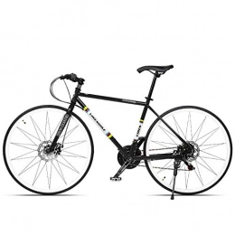 BCX Bicicletas de carretera BCX Bicicleta de carretera de 21 velocidades, bicicleta de carretera para hombre con cuadro de acero con alto contenido de carbono, bicicleta de cercanías 700C con ruedas y freno de disco doble, blan
