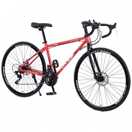 EASSEN Bicicletas de carretera EASSEN 21 Velocidad 700C Bicicleta de Cambio de Bicicleta de Carretera, Bicicleta de Carretera de Aluminio Liviana, con Frenos de Disco mecánico de Doble Disco, Bicicleta d Red Black