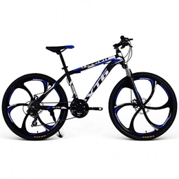 WSS Bicicletas de montaña 21 / 24 / 27 / 30-Speed MONTAÑA DE MONTAÑA DE MONTAÑA DE 26 PEDRAS: Adecuado para Estudiantes Adultos Bicicleta Off-Road Blue Dark Blue-21 Velocidad