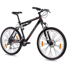 KCP Bicicletas de montaña 26"KCP bicicleta de montaña pump-2aleacin de 21velocidades Shimano suspensin Dual, unisex negro(26cm)