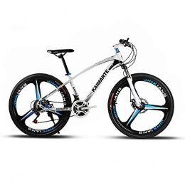 WSS Bicicleta 26 Pulgadas Ultralight Bicycle-Mechanical Brake-Apta para Estudiantes Adultos Trabajo CRESS-CAUSN Trabajo MOINTA Bici-Blanco Azul_21 Velocidad