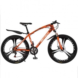 GXQZCL-1 Bicicletas de montaña Bicicleta de Montaa, BTT, Bicicleta de montaña, marco de acero al carbono bicicletas hardtail, doble disco de freno y suspensin delantera, 26" Rueda Mag MTB Bike ( Color : Orange , Size : 27 Speed )