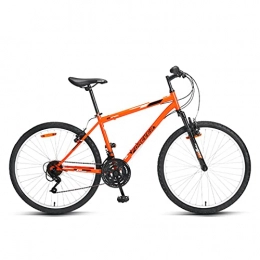 Great Bicicletas de montaña Bicicleta de montaña, 26 "bicicleta De Montaña, 18 Velocidades Double V Freno Bicicleta Alto Carbono Marco De Acero De Alto Carbono Hombres Y Mujeres Suspensión Completa Bicicleta Depor(Color:naranja)
