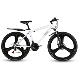 WSS Bicicletas de montaña Bicicleta de montaña Adulta, 21 Pulgadas de 21 velocidades Adulto para Adultos Macho y Hembra Bicicleta de Cola Dura, Marco de Acero de Alto Contenido de Carbono, Freno de Doble Disco, Bicicleta B