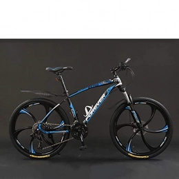 ZXCVB Bicicletas de montaña Bicicleta De Montaña Con Ruedas De 24 ”, 21 / 24 / 27 / 30 Velocidades, Bicicleta Para Adultos De Acero Con Alto Contenido De Carbono, Bicicleta De Trail De Velocidad Variable, Frenos De Disco Dobles, MT