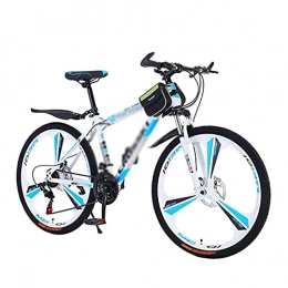 FBDGNG Bicicletas de montaña Bicicleta de montaña de 21 velocidades, ruedas de 26 pulgadas, freno de disco con marco de acero al carbono, para hombres, mujeres, adultos y adolescentes (tamaño: 24 velocidades, color: azul)